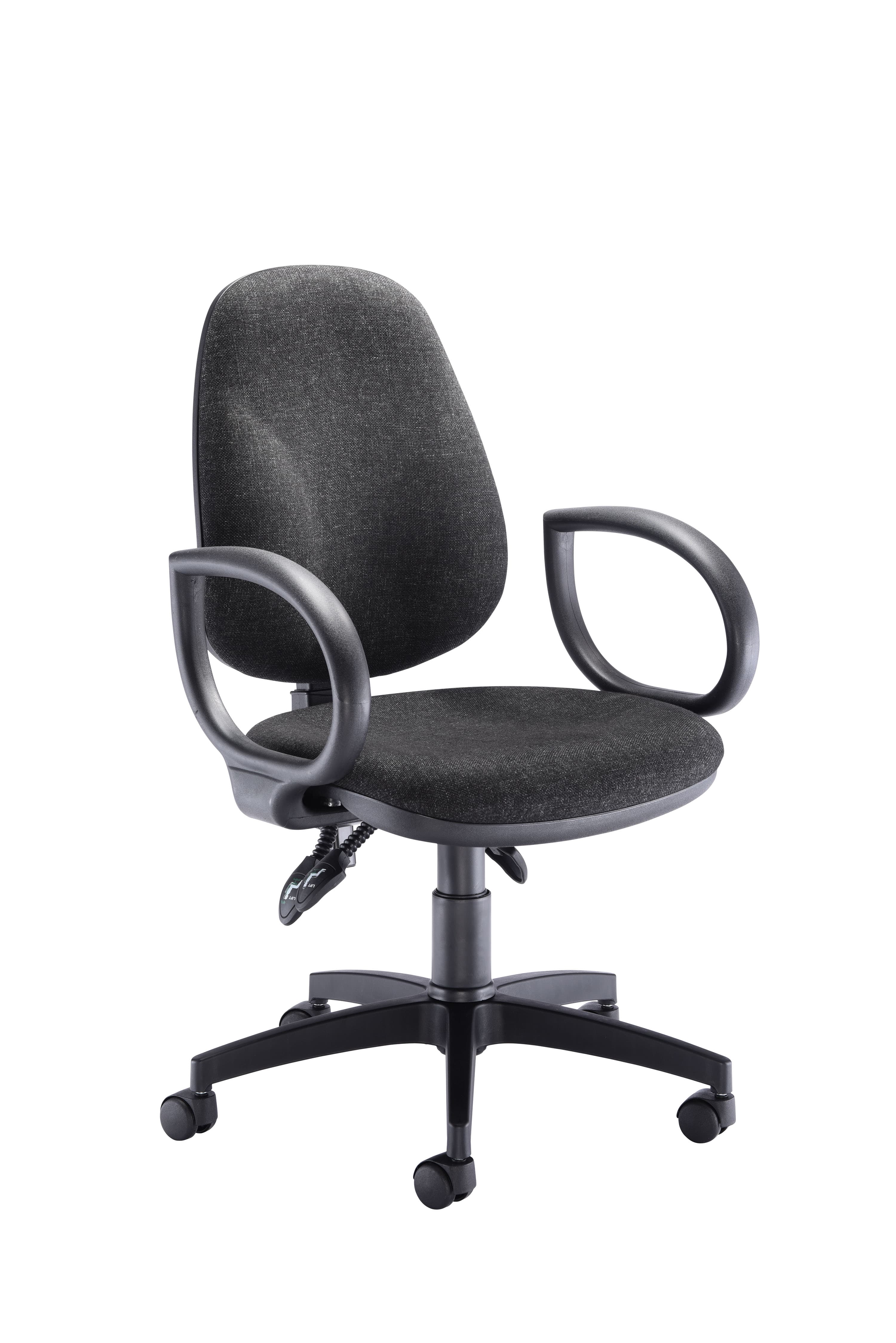 Concept Deluxe Chair | Fixed Arms | Charcoal