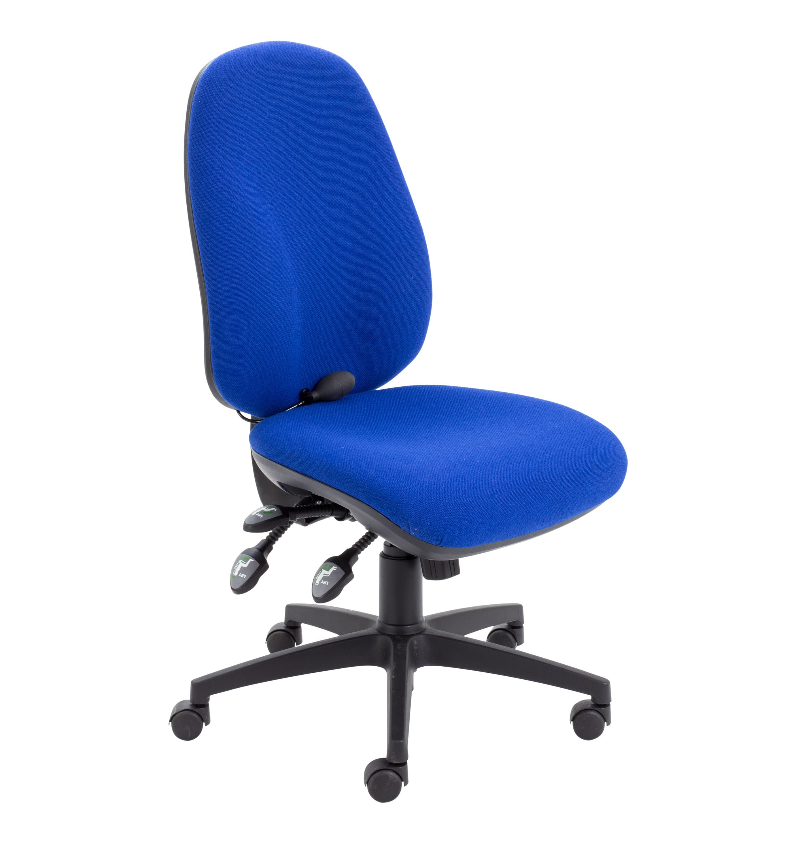 Maxi Ergo Chair with Lumbar Pump | No Arms | Royal Blue