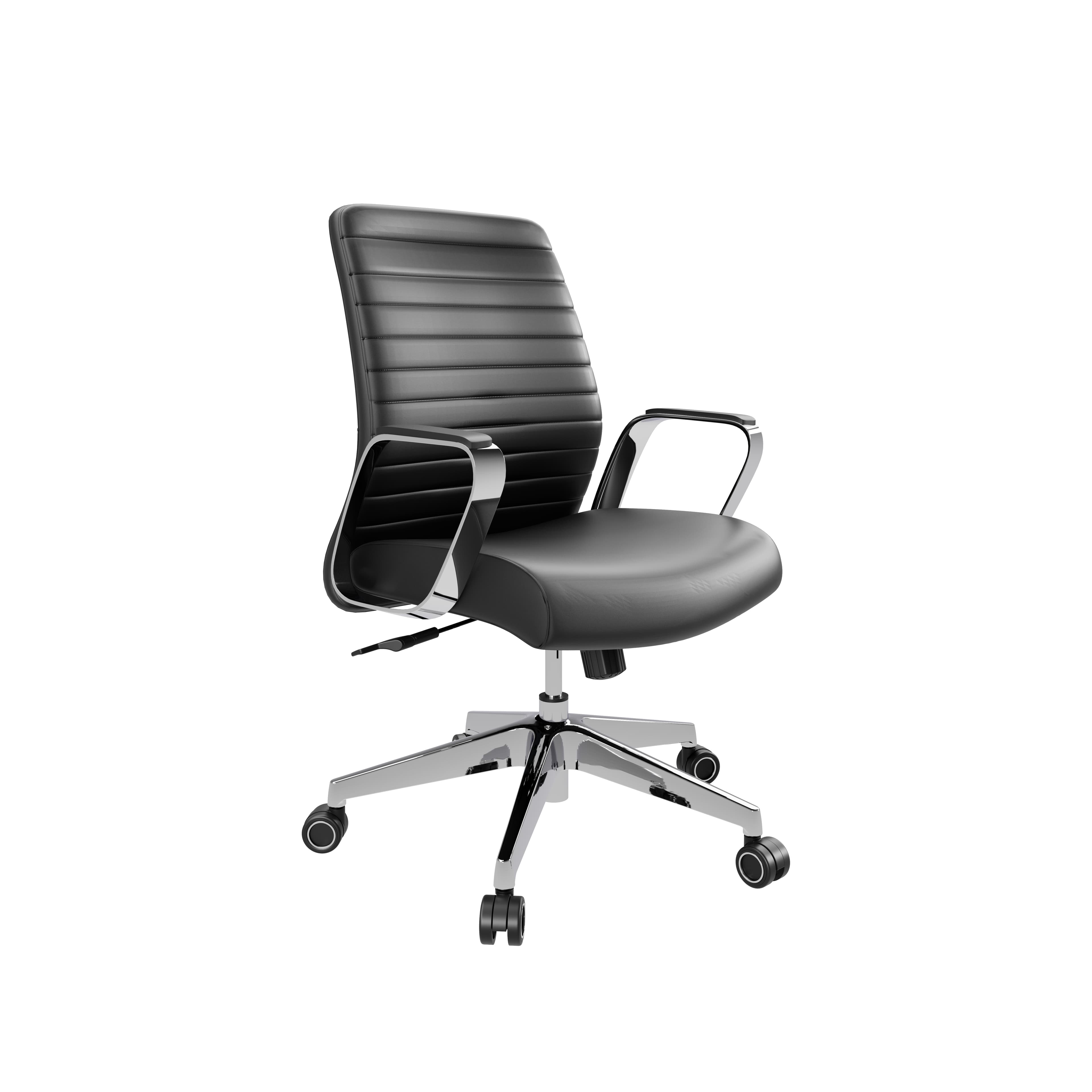 Dawn Mid Back Leather Executive Chair | Black PU