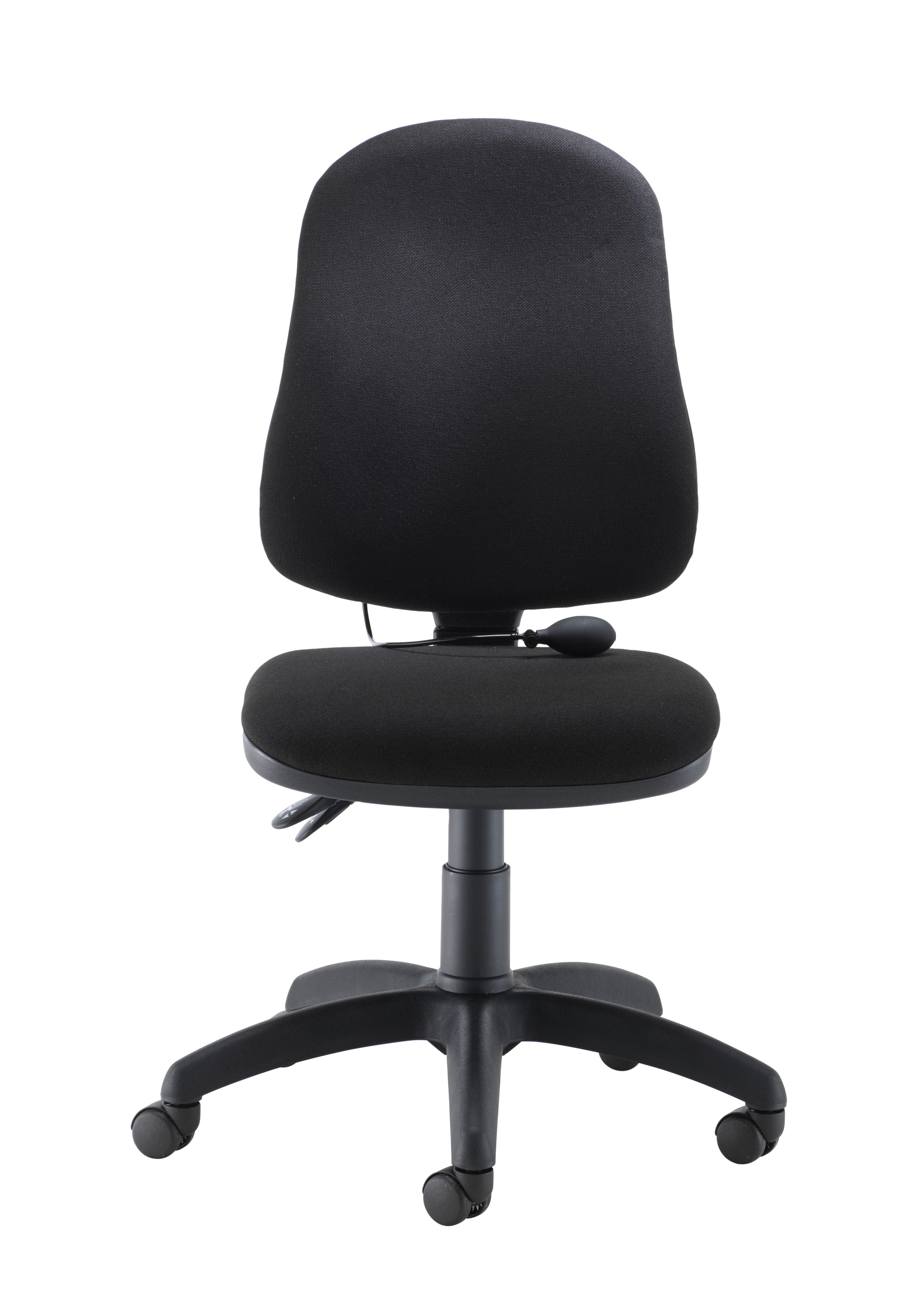 Calypso Ergo 2 Lever Office Chair with Lumbar Pump | No Arms | Black
