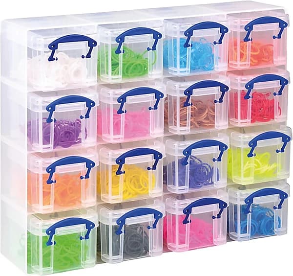 Really Useful Box 16 x 0.14 Litre Plastic Organiser Storage Set