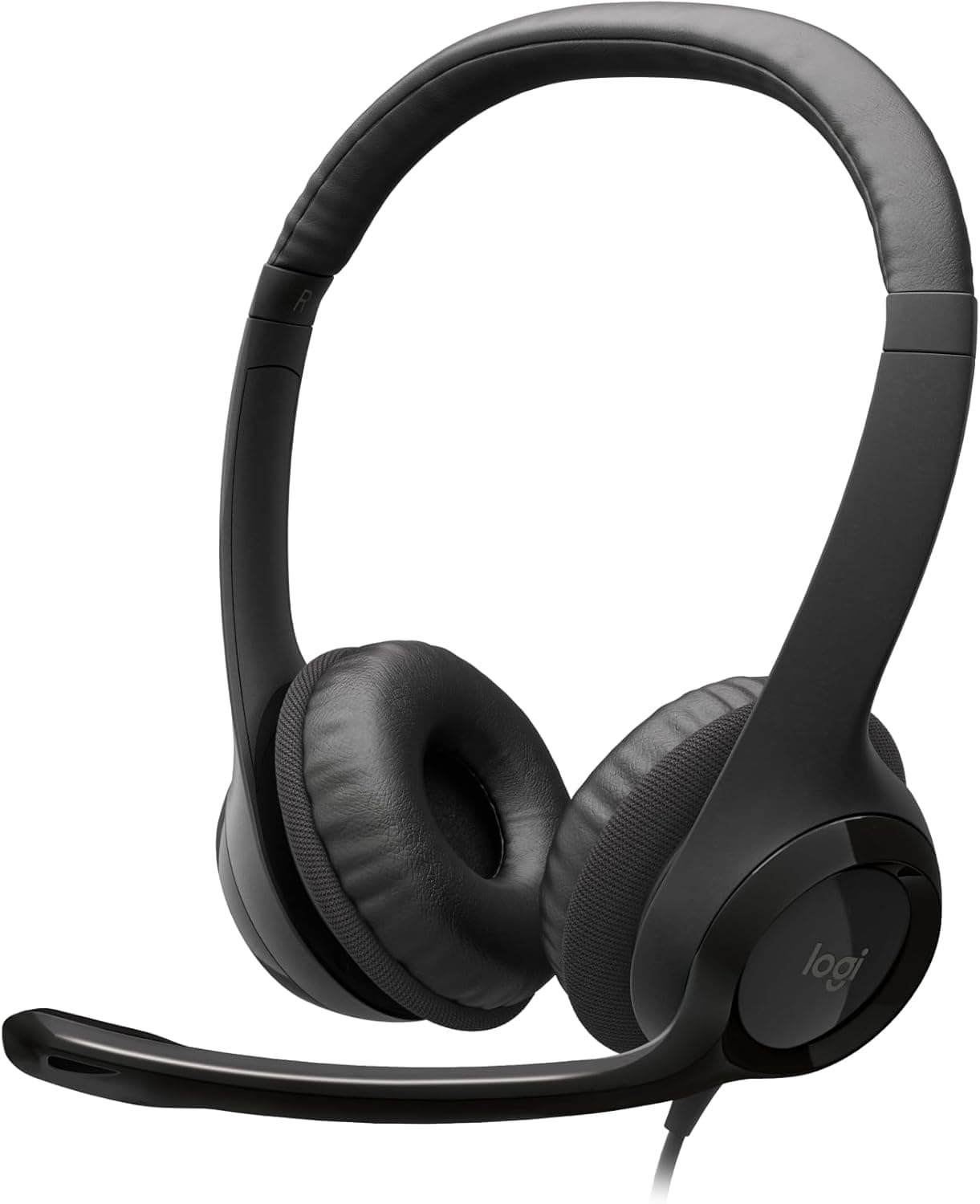 Logitech H390 Wired Headset for PC/Laptop, Stereo Headphones with Noise Cancelling Microphone, USB-A