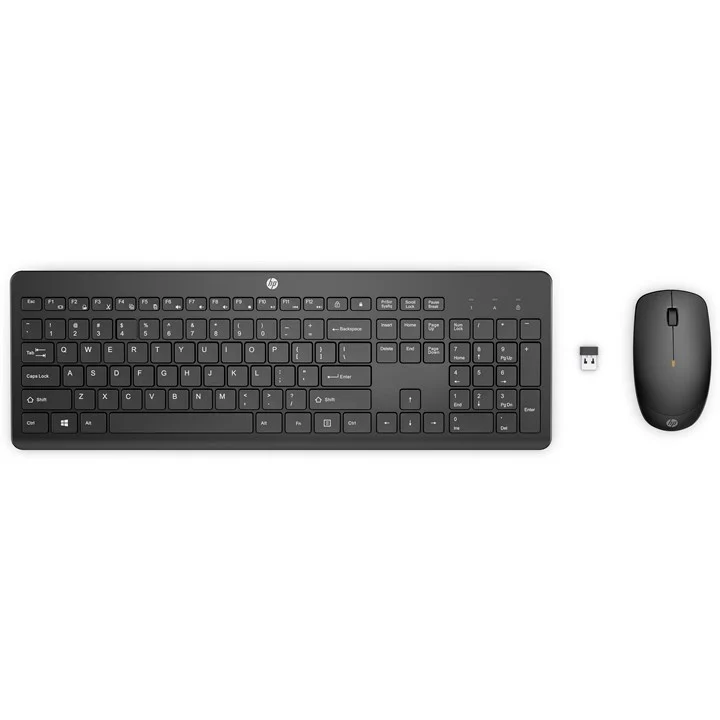 HP 235 Wireless Mouse and Combo Keyboard Mouse Included Office RF Wireless Black